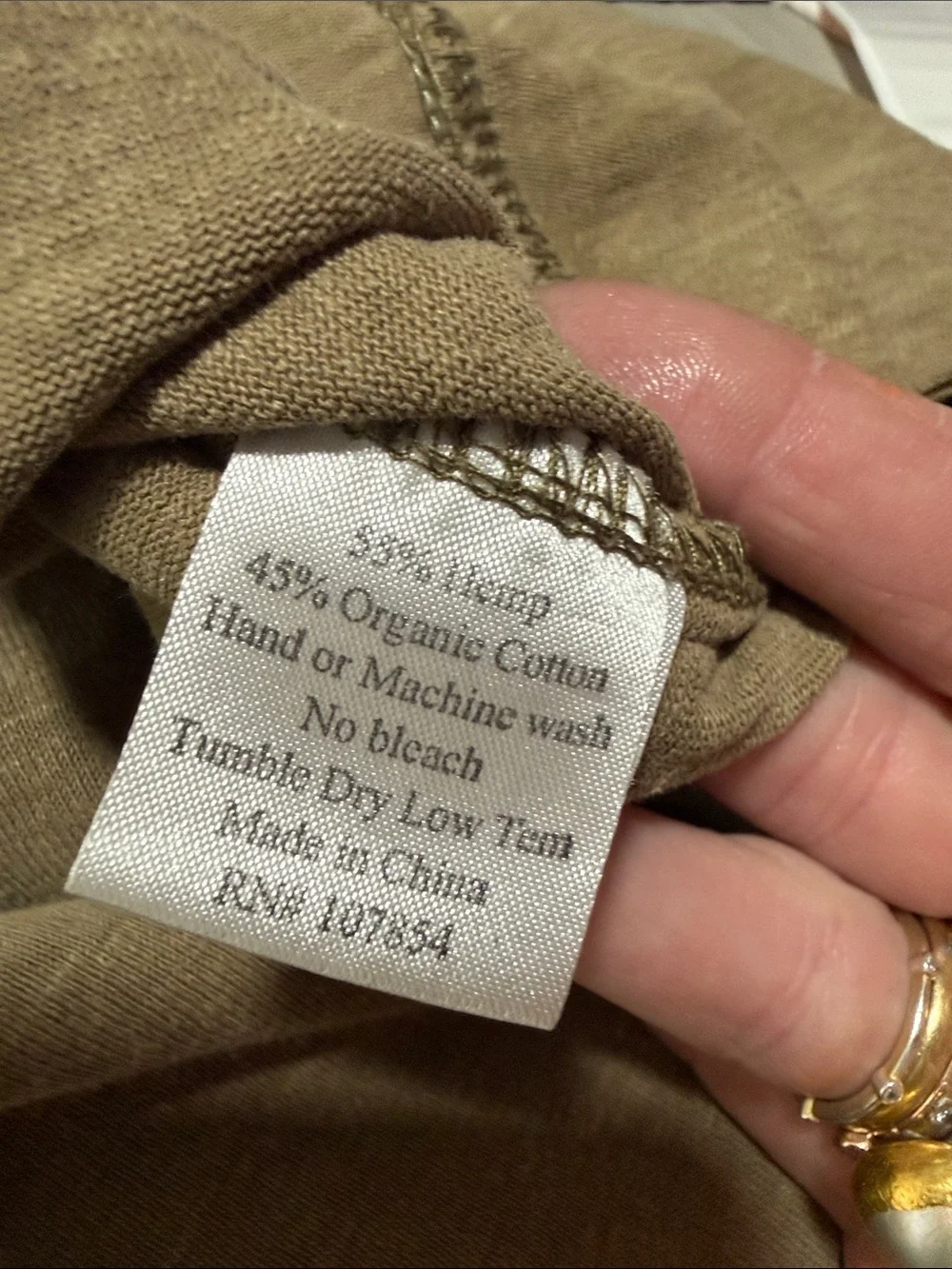 Dash Hemp Santa Cruz Natural Tan Hemp Drawstring Lounge Pants Size Men's M